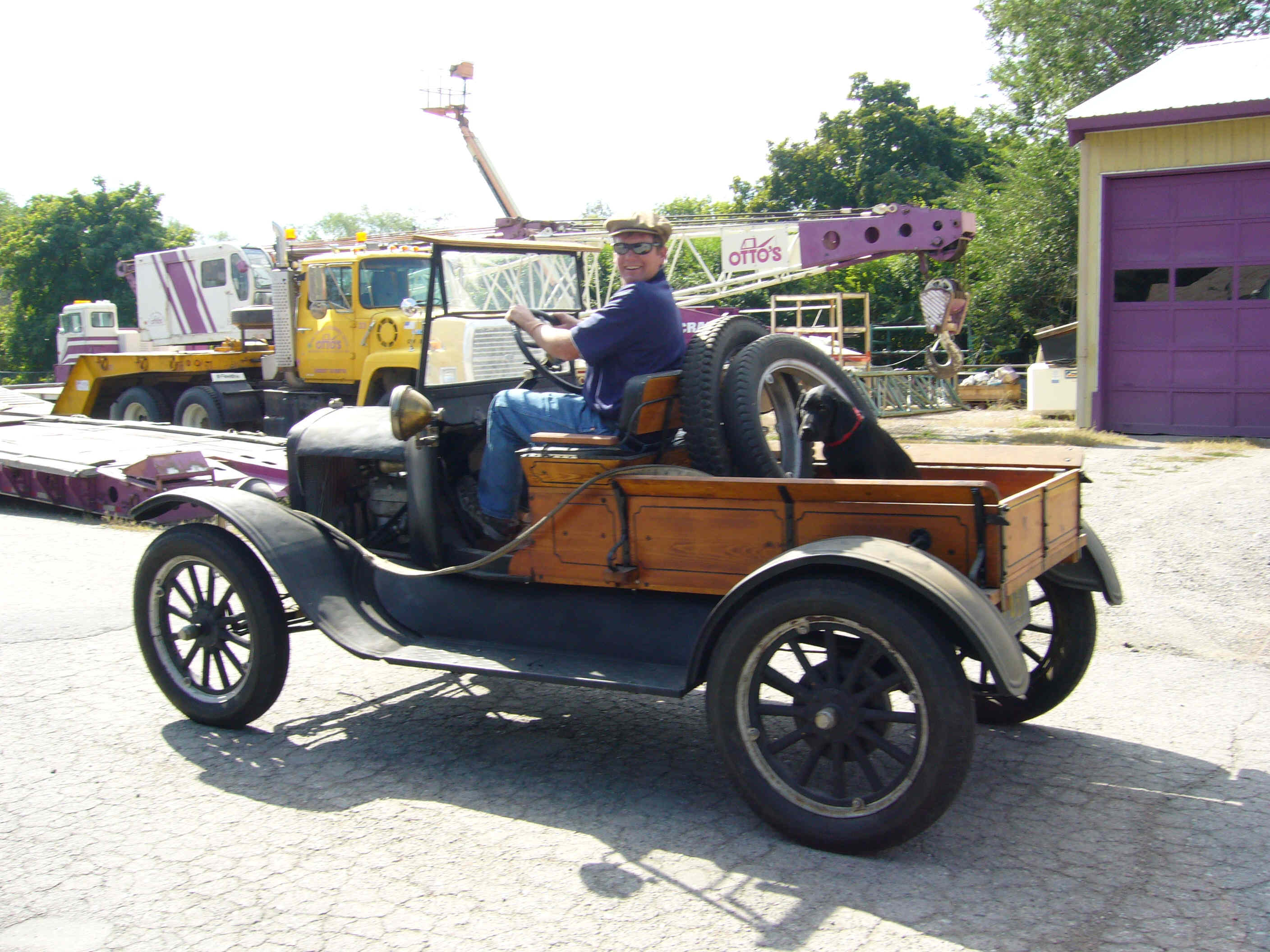 Model T with Yukan the black lab